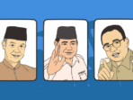 Prabowo Ungguli Ganjar dan Anies dalam Survei Capres LSI.