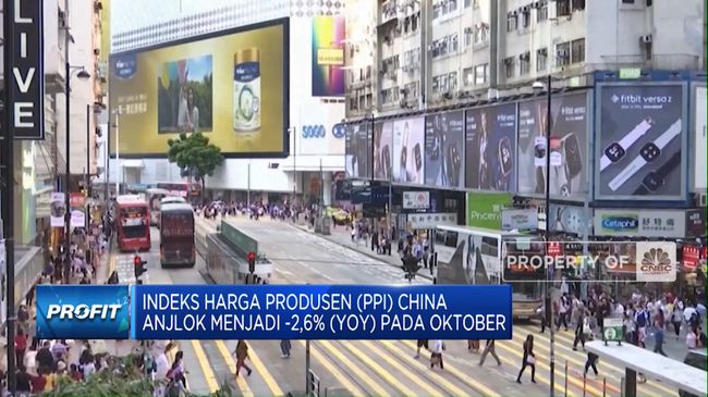 Penurunan PPI China Menjadi -2,6% (YOY) pada Bulan Oktober