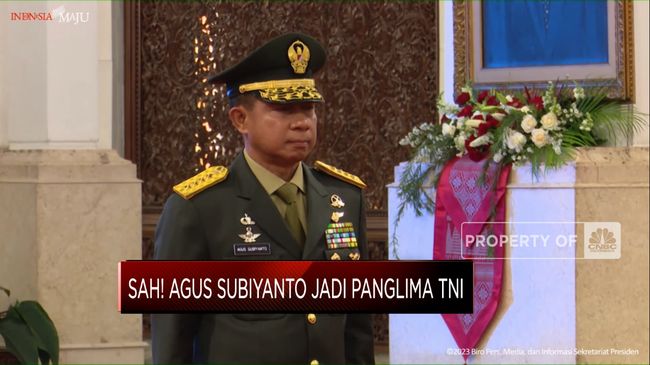 Presiden Jokowi Melantik Agus Subiyanto Sebagai Panglima TNI