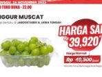 Diskon Besar Anggur Muscat Viral di Transmart, Buruan Datang Besok!