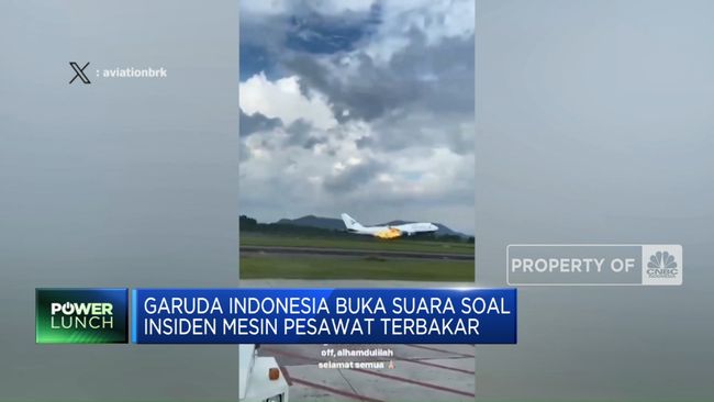 Garuda Indonesia Membicarakan Kejadian Mesin Pesawat Terbakar