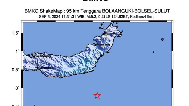 Guncangan Gempa Tektonik M5,2 Menggetarkan Sulut, Dinyatakan sebagai Akibat dari Pergerakan Lempeng Laut Maluku