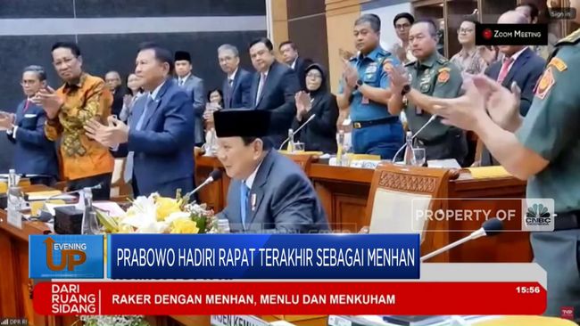 Video: Prabowo Menghadiri Rapat Terakhir Sebagai Menteri Pertahanan