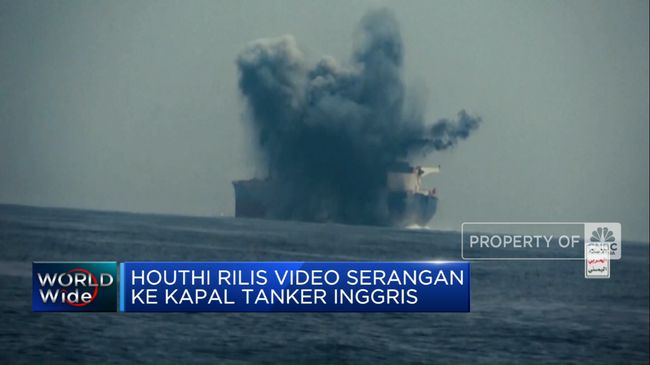 Video Serangan ke Kapal Tanker Inggris Dirilis oleh Houthi